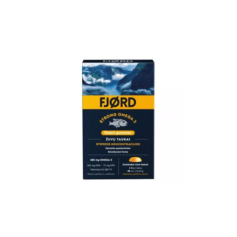 FJORD Strong Omega-3 Smart guminukai N45
