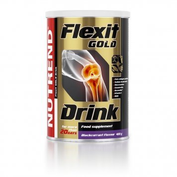 FLEXIT Gold Drink Juodųjų serbentų skonio milteliai, 400 g
