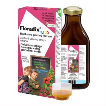 FLORADIX Kids Geležis skystis, 250 ml