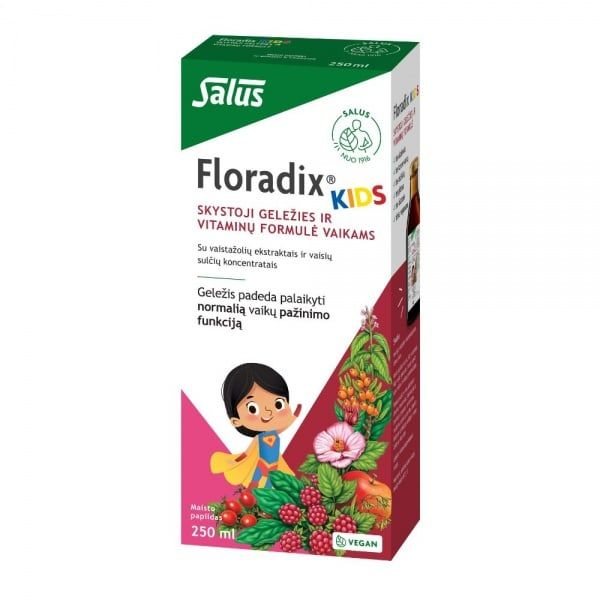 FLORADIX maisto papildas geležis vaikams KIDS, 250 ml