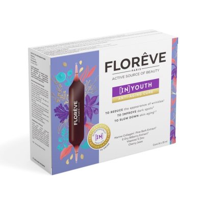 FLOREVE (IN) YOUTH maisto papildas su kolagenu odos stangrumui ir elastingumui, N14, 15 ml