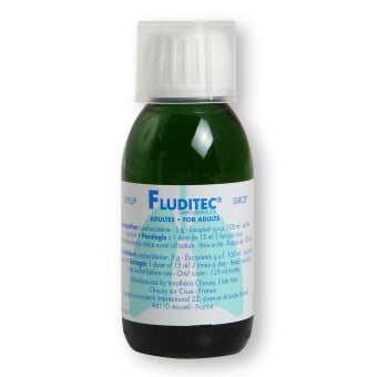 Fluditec, 50mg/ml, ir taurelė, Sirupas, N1, 125 ml