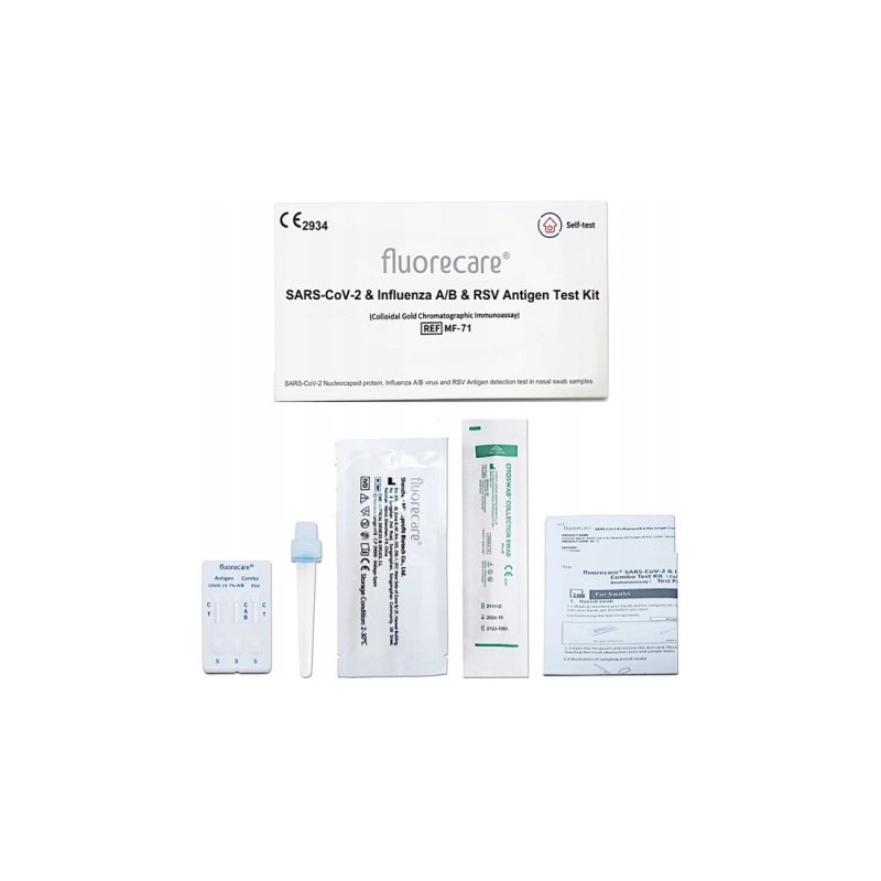 Fluorecare SARS-CoV-2 ir gripo A/B ir RSV antigeno komb. testo rink., N1