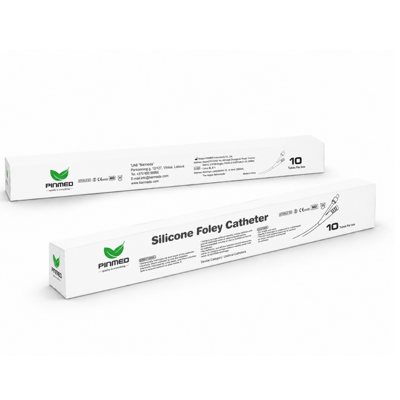 FOLEY CH14, silikono kateteris, 2 kan., 10 vnt., 15 ml