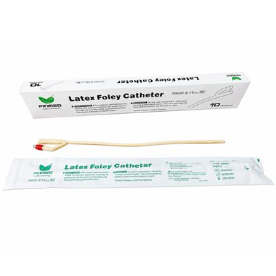 FOLEY CH8, latekso kateteris, 2 kan., 10 vnt., 5 ml