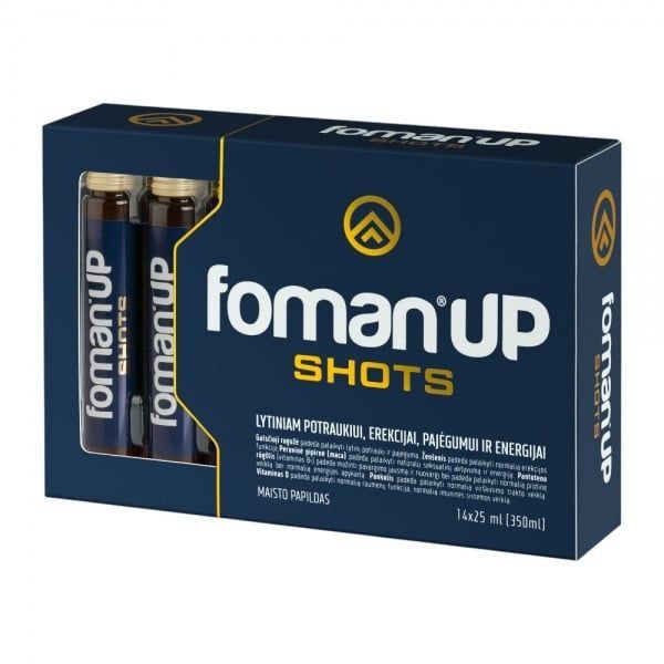 FOMAN maisto papildas UP SHOTS, x 25 ml, 14 vnt