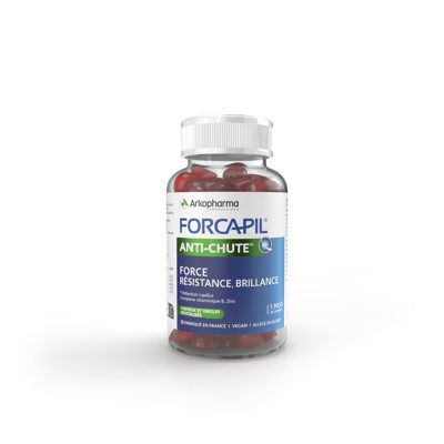 FORCAPIL ANTI-CHUTE, slenkantiems plaukams, 60 guminukų