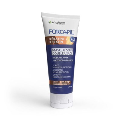FORCAPIL KERATIN+, dvejopo naudojimo plaukų priežiūros kaukė, 200 ml