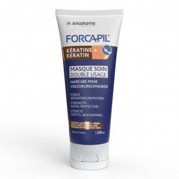 FORCAPIL su Keratinu dvejopo naudojimo plaukų priežiūros kaukė, 200 ml