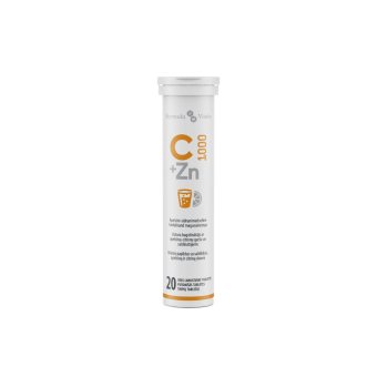 FORMULA VITALE C 1000 MG + ZN 25 MG, apelsinų ir citrinų skonio, 20 tirpių tablečių