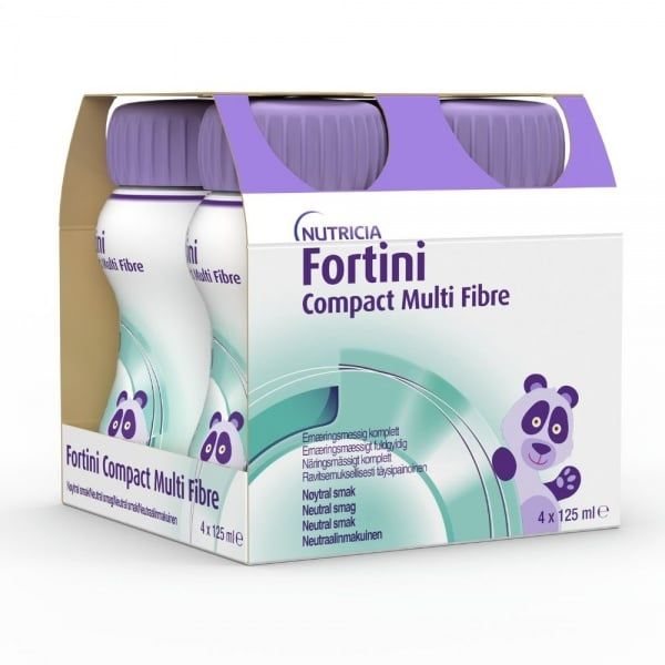 FORTINI gėrimas COMPACT MULTI FIBRE, neutralaus skonio, x 125 ml, 4 vnt