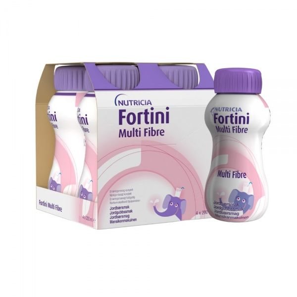 FORTINI gėrimas MULTI FIBRE, braškių skonio, x 200 ml, 4 vnt
