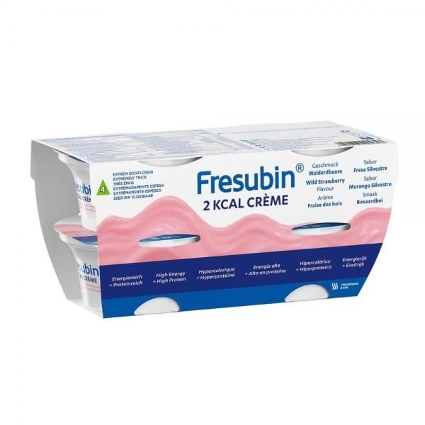 FRESUBIN kremas 2KCAL CREME, žemuogių skonio, x 125 g, 4 vnt