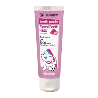 FREZYDERM vaikiška dantų pasta SENSITEETH, braškių skonio, 50 ml