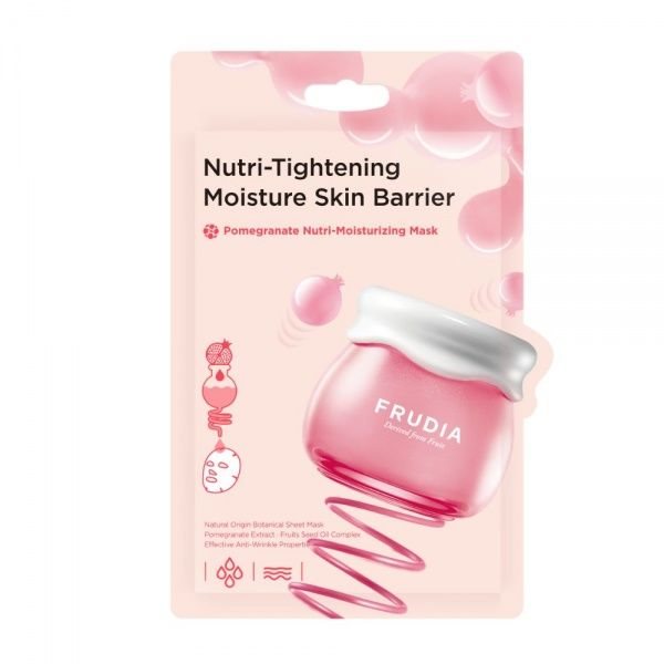 FRUDIA veido kaukė POMEGRANATE NUTRI-MOISTURIZING MASK, 1 vnt., 20 ml