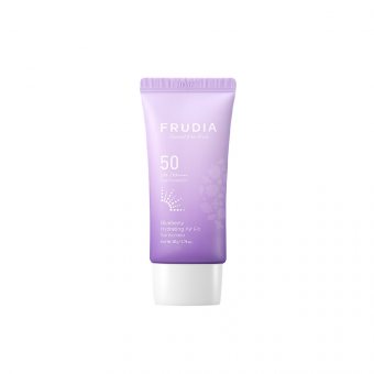 FRUDIA,lengvas drėkinamasis apsauginis kremas nuo saulės, Blueberry Hydrating Air Fit Sunscreen SPF 50+, 50 ml