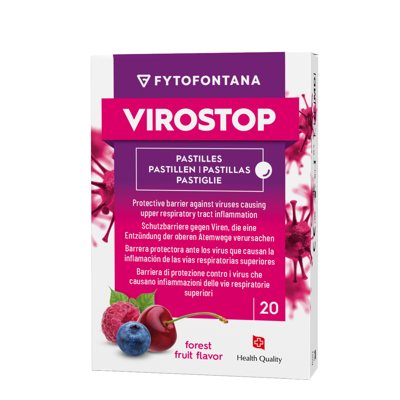 FYTOFONTANA VIROSTOP, miško uogų skonio, 20 pastilių