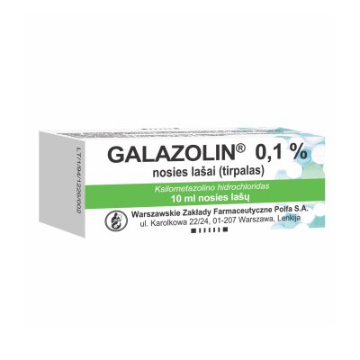 Galazolin 1 mg/ml nosies lašai, 10 ml