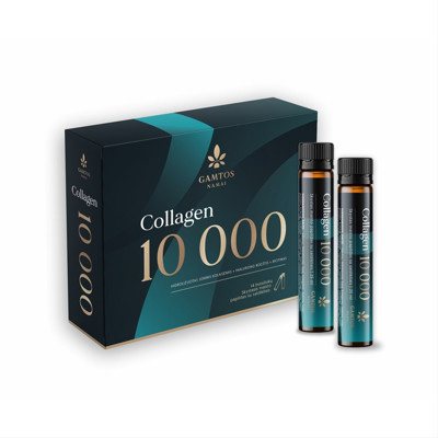 GAMTOS NAMAI COLLAGEN 10 000, skystas maisto papildas, 14 buteliukų po, 25 ml