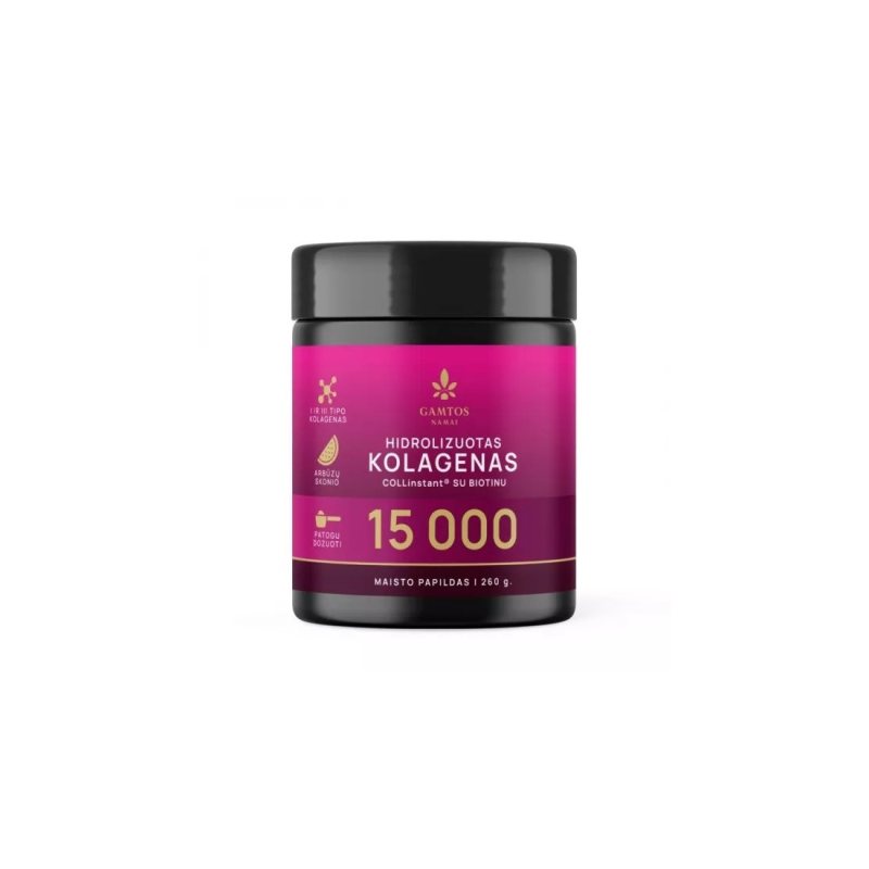 GAMTOS NAMAI Hidrolizuotas Kolagenas 15000 arbūzų sk. milt., 260 g