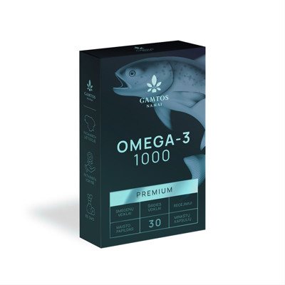 GAMTOS NAMAI OMEGA-3 1000 PREMIUM, 30 kapsulių