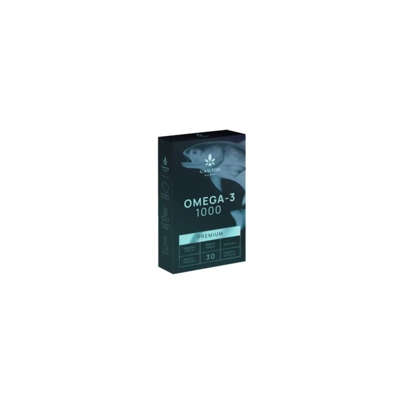 Gamtos namai Omega - 3 1000 Premium minkštos kapsulės N30
