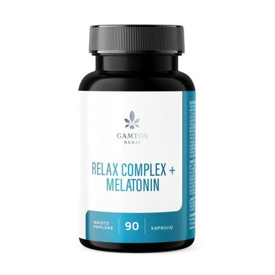 GAMTOS NAMAI RELAX COMPLEX+MELATONIN, 90 kapsulių