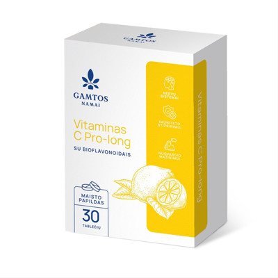 GAMTOS NAMAI VITAMINAS C PROLONG, 500 mg, 30 tablečių