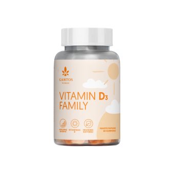 GAMTOS NAMAI vitaminas D3 FAMILY, 60 guminukų