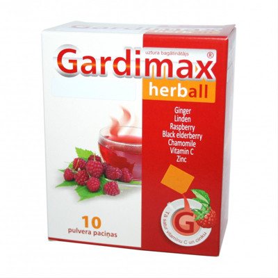 GARDIMAX TERMOGRIPP, milteliai geriamajam tirpalui, 10 maišelių