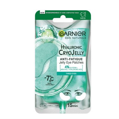 GARNIER CRYO JELLY, vėsinanti, regeneruojamoji lakštinė kaukė paakių sričiai, 5 g