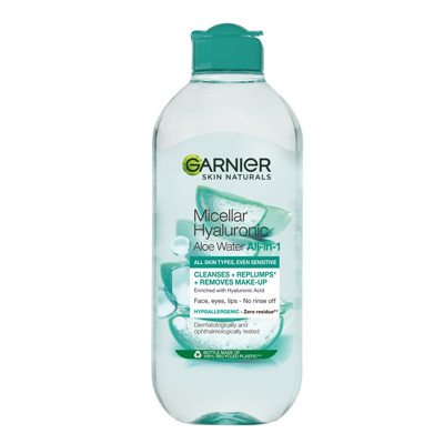 GARNIER HYALURONIC ALOE, micelinis valomasis vanduo, 400 ml
