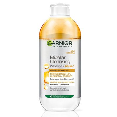 GARNIER MICELLAIR, dvifazis micelinis vanduo su aliejumi, 400 ml