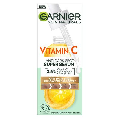 GARNIER VITAMIN C, serumas nuo pigmentinių dėmių su vitaminu C, niacinamidu ir salicilo rūgštimi, 30 ml