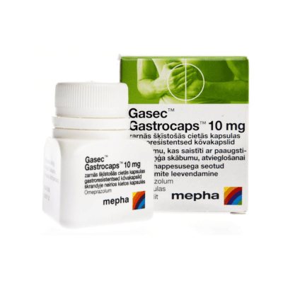 Gasec Gastrocaps 10 mg skrandyje neirios kapsulės N14