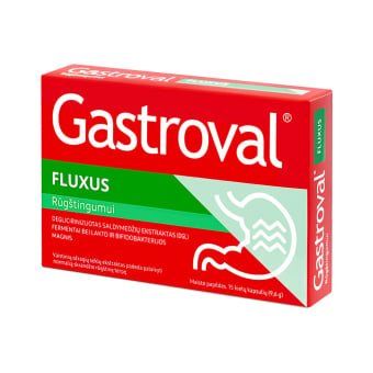 Gastroval Fluxus rūgštingumui kietos kapsulės N15