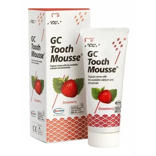 GC paviršinis dantų kremas TOOTH MOUSSE, braškių skonio, 35 ml