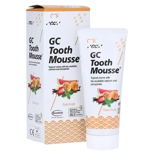 GC paviršinis dantų kremas TOOTH MOUSSE, tutti frutti skonio, 35 ml