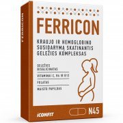 Geležies kompleksas nėščiosioms ICONFIT FERRICON, 45 kaps.