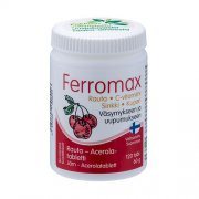 Geležies maisto papildas su vitaminais FERROMAX, 120 tablečių