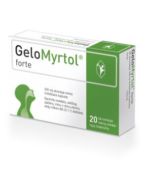 GELOMYRTOL Forte 300 mg skrandyje neirios minkštos kapsulės N20