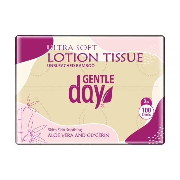 GENTLE DAY vienkartinės nosinaitės su alijošiumi ir glicerinu, 100 vnt