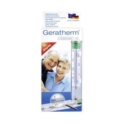 Geratherm Classix XL termometras be gyvsidabrio, su padidinamuoju stiklu N1
