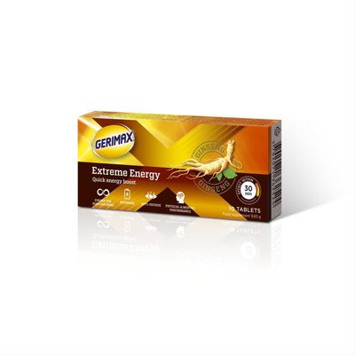 GERIMAX EXTREME ENERGY, 10 tablečių
