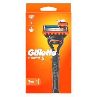 GILLETTE Fussion skustuvas + sk. galvutės, 2 vnt