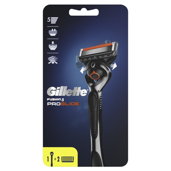 GILLETTE skustuvas + 2 galvutės FUSION PROGLIDE MANUAL, 1 vnt