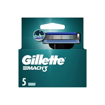 GILLETTE skustuvo galvutės MACH 3, 5 vnt
