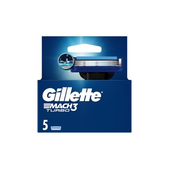 GILLETTE skustuvo galvutės MACH 3 TURBO, 5 vnt