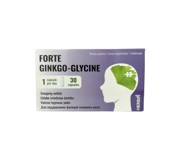 GINKGO Biloba-Glicinas forte 100 mg+100 mg kapsulės N30