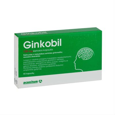 GINKOBIL, 120 mg, kietosios kapsulės, N40